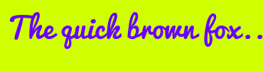 Image with Font Color 6900FF and Background Color D0FF00